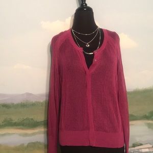 Eileen Fisher magenta lightweight sweater